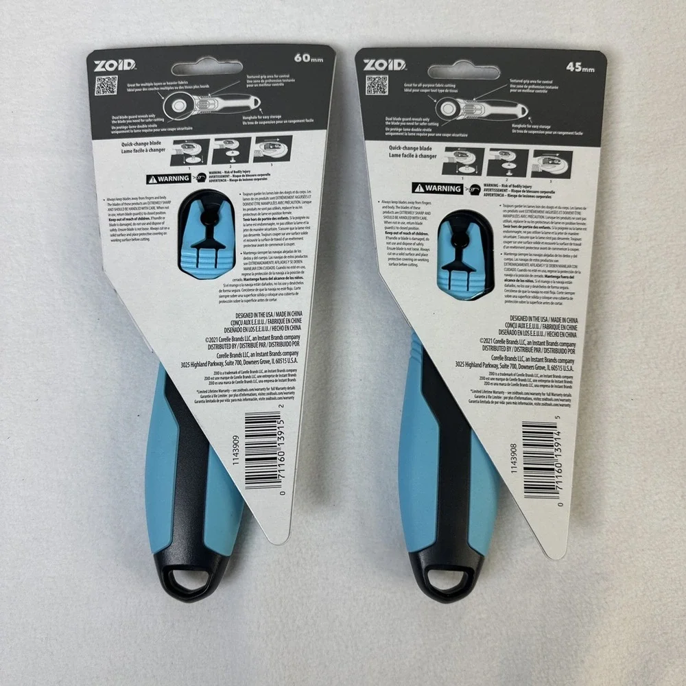 2 ZOID Brand new Rotary Cutters (45mm & 60mm)